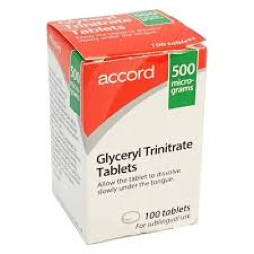 Glyceryl trinitrate 500mcg Tablet